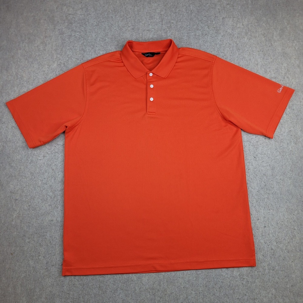 Walter Hagen Golf Polo Shirt Mens XL Orange Short Sleeve Performance Stretch‎